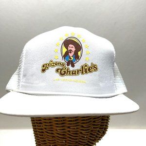 Vintage Arizona Charlie's White Baseball Snapback Hat